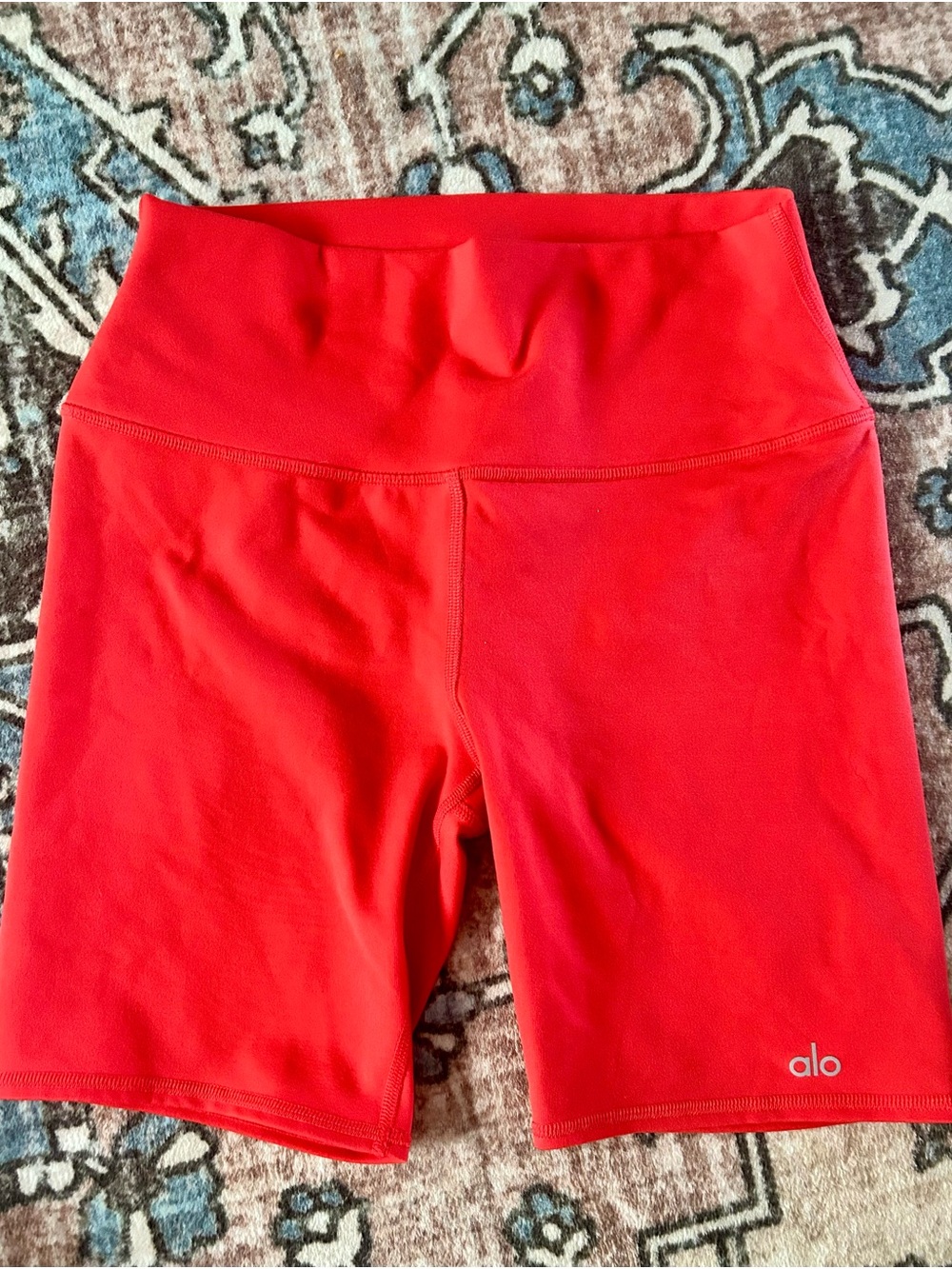 ALO Yoga High-Waist Red Bike Shorts